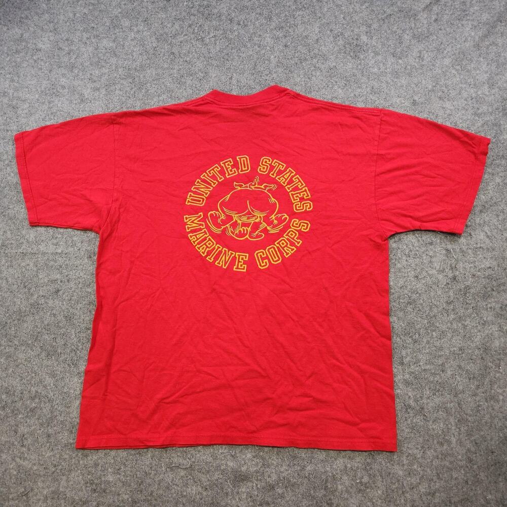 Vintage United States Marine Corps T Shirt Mens XL USMC Military Bulldog 90s Tee - Picture 10 of 13